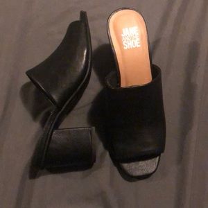 Brand new no box black leather mules